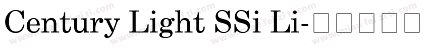 Century Light SSi Li字体转换